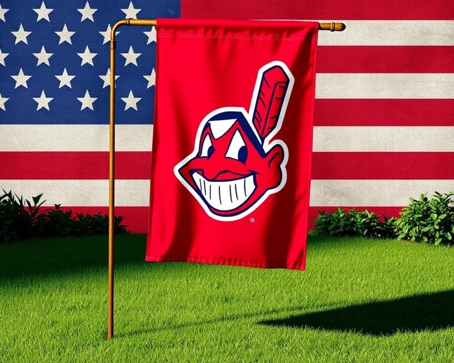 cleveland indians garden flag