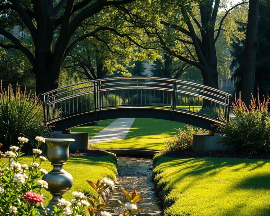 12 foot metal garden bridge