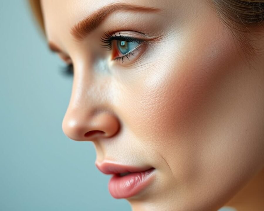 A close-up photograph of a woman's face, showcasing the remarkable effects of Botox on fine lines and wrinkles. The image is captured with a high-resolution camera, using a macro lens and soft, diffused lighting that accentuates the smooth, youthful complexion. The subject's skin appears radiant, with a subtle glow and a refined, rejuvenated appearance. The focus is on the forehead and the area around the eyes, where the reduction in wrinkles and fine lines is most evident. The background is blurred, creating a soft, elegant, and clinical atmosphere that conveys the professionalism and expertise of the Botox treatment in Garden Grove.