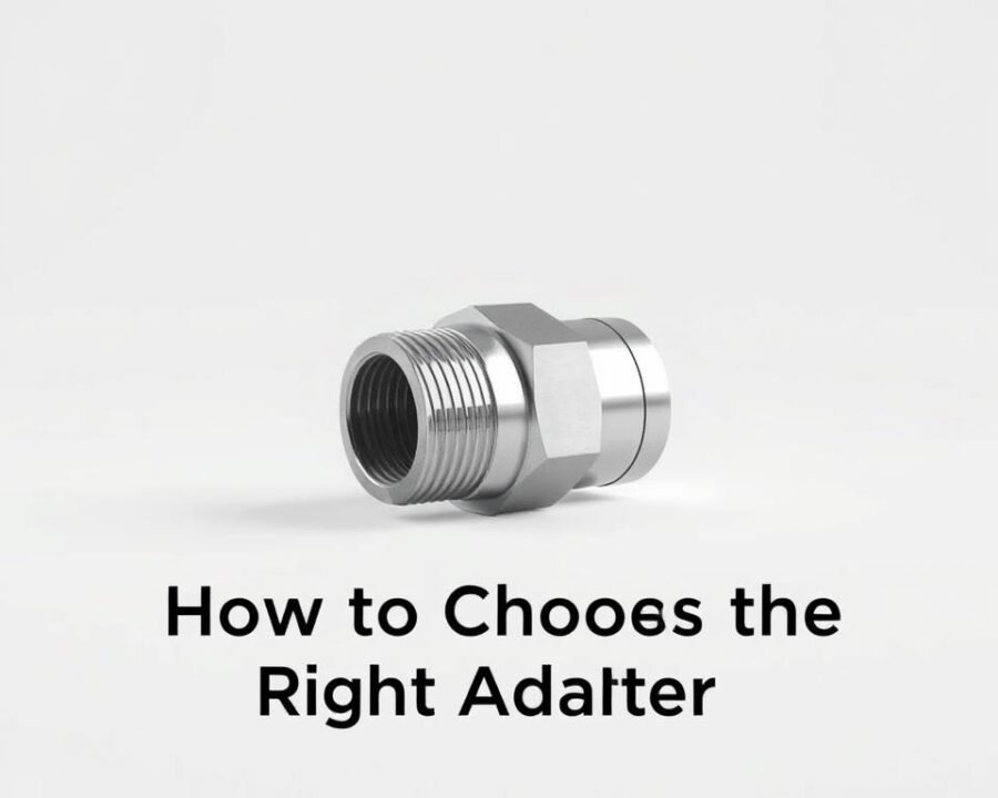 A highly detailed, meticulously rendered 3D illustration of a 1/2 inch NPT (National Pipe Taper) female to garden hose male adapter, shot from a slightly elevated angle with soft, natural lighting to highlight the textural details and metallic finish. The adapter is prominently displayed in the center of the frame, surrounded by a clean, minimalist white background that allows the subject to be the sole focus. The image conveys a sense of precision, functionality, and high-quality craftsmanship, reflecting the technical nature of the &quot;How to Choose the Right Adapter&quot; section.