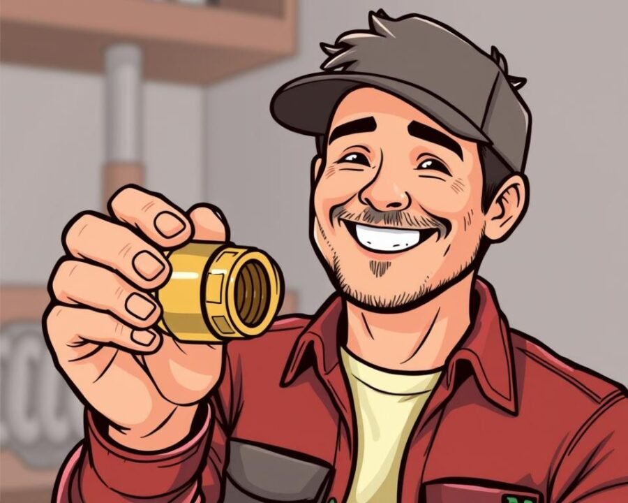 Image of a satisfied customer with a brass adapter