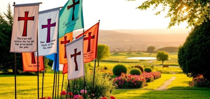 christian garden flags