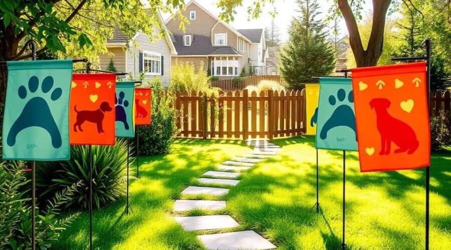 dog garden flags