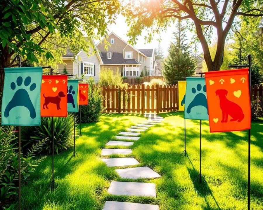dog garden flags