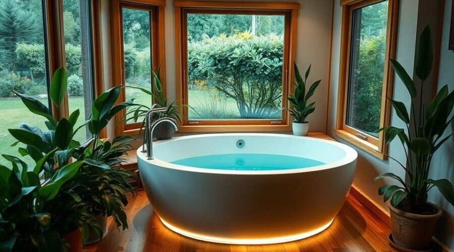 mobile home corner garden tub
