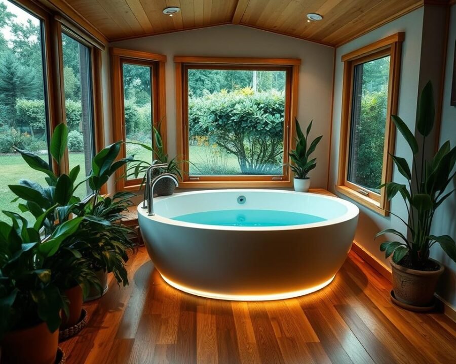 mobile home corner garden tub