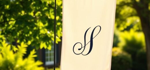 monogram garden flags