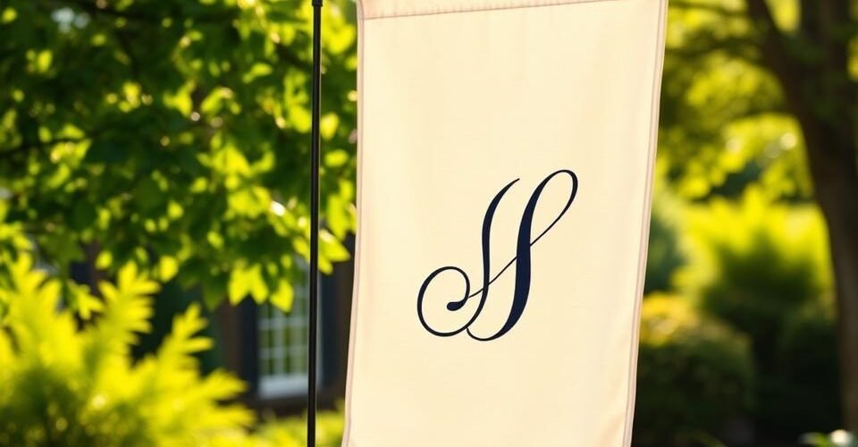 monogram garden flags