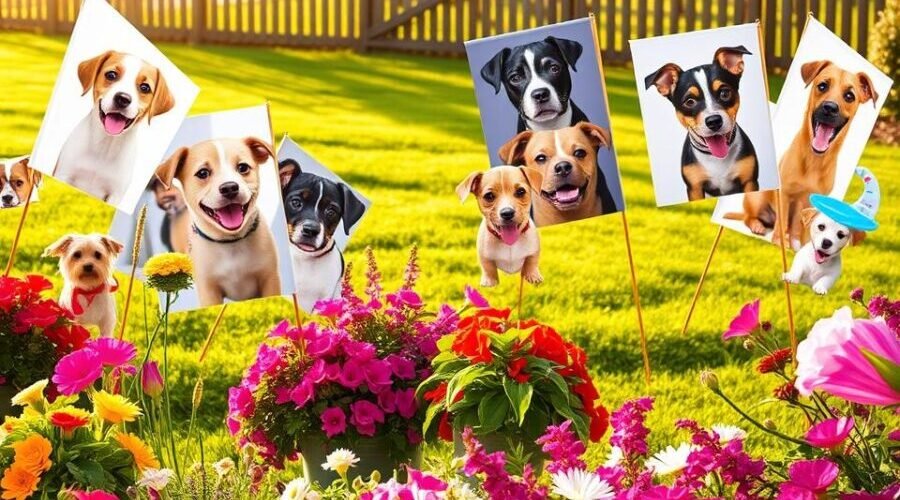 personalized dog garden flags