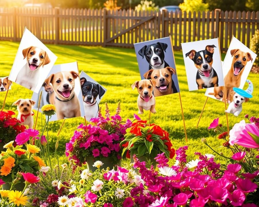 personalized dog garden flags