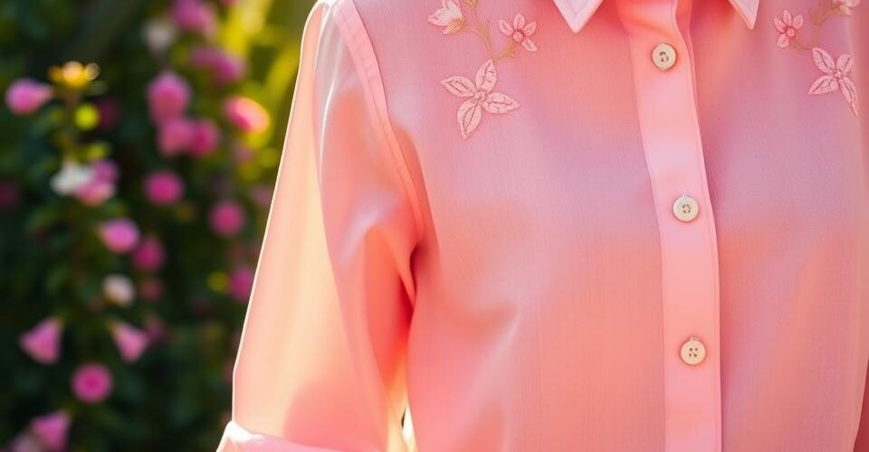 pretty garden pink shirt