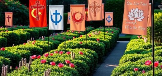 religious garden flags