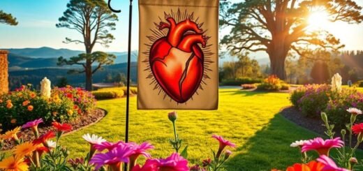 sacred heart garden flag