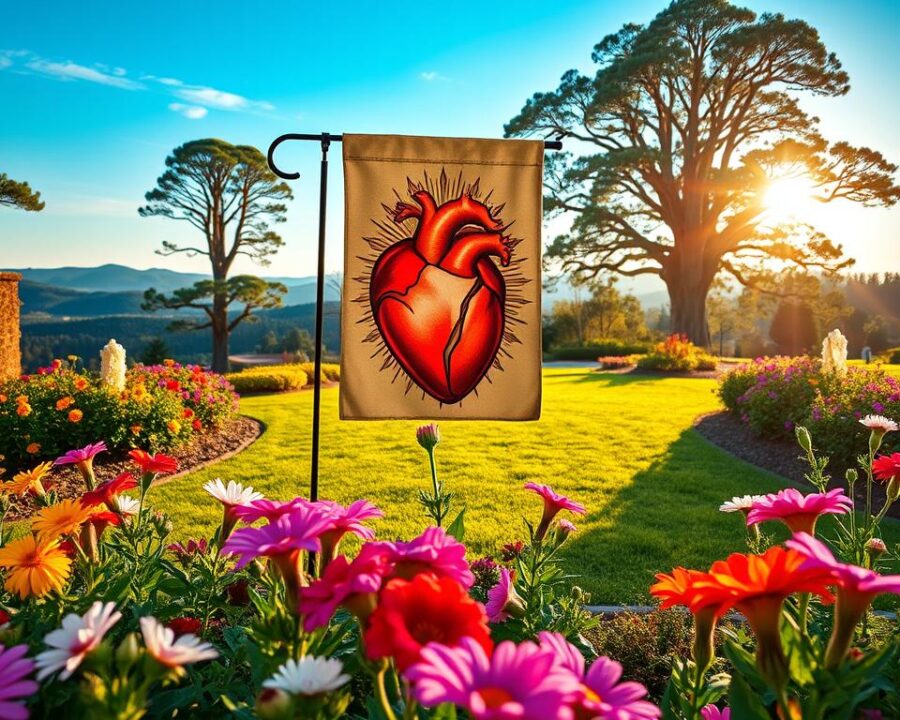 Our Sacred Heart Garden Flag: Perfect for Your Yard