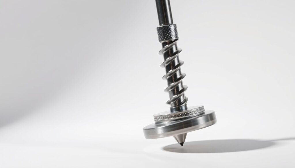 A gleaming metallic bulb auger, its spiral drill bit shimmering under bright studio lighting. The auger's robust design stands in sharp focus, its weighted base and ergonomic handle ready to effortlessly pierce the earth and plant bulbs with speed and precision. In the background, a clean white backdrop emphasizes the tool's practical utility, inviting the viewer to imagine its efficient performance in the garden. Subtle shadows add depth, while a crisp, high-resolution capture showcases every intricate detail of this essential DIY gardening attachment. A gleaming metallic bulb auger, its spiral drill bit shimmering under bright studio lighting. The auger's robust design stands in sharp focus, its weighted base and ergonomic handle ready to effortlessly pierce the earth and plant bulbs with speed and precision. In the background, a clean white backdrop emphasizes the tool's practical utility, inviting the viewer to imagine its efficient performance in the garden. Subtle shadows add depth, while a crisp, high-resolution capture showcases every intricate detail of this essential DIY gardening attachment.
