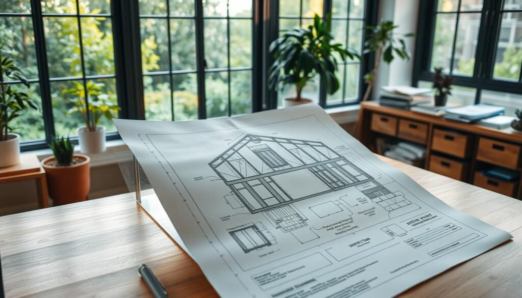 A detailed architectural blueprint of a well-planned greenhouse structure, prominently displayed on a drafting table. The blueprint showcases the carefully considered design, with precise measurements, material specifications, and a clear layout of the various components. The table is situated in a well-lit, organized office space, with a large window overlooking a lush, verdant garden. Warm, natural lighting fills the room, creating a sense of productivity and focus. The atmosphere exudes a professional, yet inviting ambiance, conveying the thoughtfulness and preparation required for a successful greenhouse conversion project. A detailed architectural blueprint of a well-planned greenhouse structure, prominently displayed on a drafting table. The blueprint showcases the carefully considered design, with precise measurements, material specifications, and a clear layout of the various components. The table is situated in a well-lit, organized office space, with a large window overlooking a lush, verdant garden. Warm, natural lighting fills the room, creating a sense of productivity and focus. The atmosphere exudes a professional, yet inviting ambiance, conveying the thoughtfulness and preparation required for a successful greenhouse conversion project.