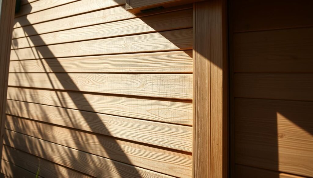 A well-weathered, moisture-resistant siding adorns the exterior of a greenhouse structure, its planks overlapping in a classic horizontal pattern. Sunlight casts a warm glow, highlighting the natural grain and texture of the wood. The siding blends seamlessly with the trim, creating a cohesive, high-quality appearance. The entire scene is captured from a low angle, emphasizing the sturdy construction and attention to detail. This image conveys the durability and aesthetic appeal of the siding choices that are crucial for a successful greenhouse conversion. A well-weathered, moisture-resistant siding adorns the exterior of a greenhouse structure, its planks overlapping in a classic horizontal pattern. Sunlight casts a warm glow, highlighting the natural grain and texture of the wood. The siding blends seamlessly with the trim, creating a cohesive, high-quality appearance. The entire scene is captured from a low angle, emphasizing the sturdy construction and attention to detail. This image conveys the durability and aesthetic appeal of the siding choices that are crucial for a successful greenhouse conversion.