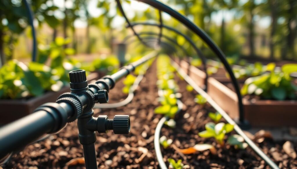 Raised Bed Drip Irrigation Setup with Mulch & Tubing Clips: Full Parts List