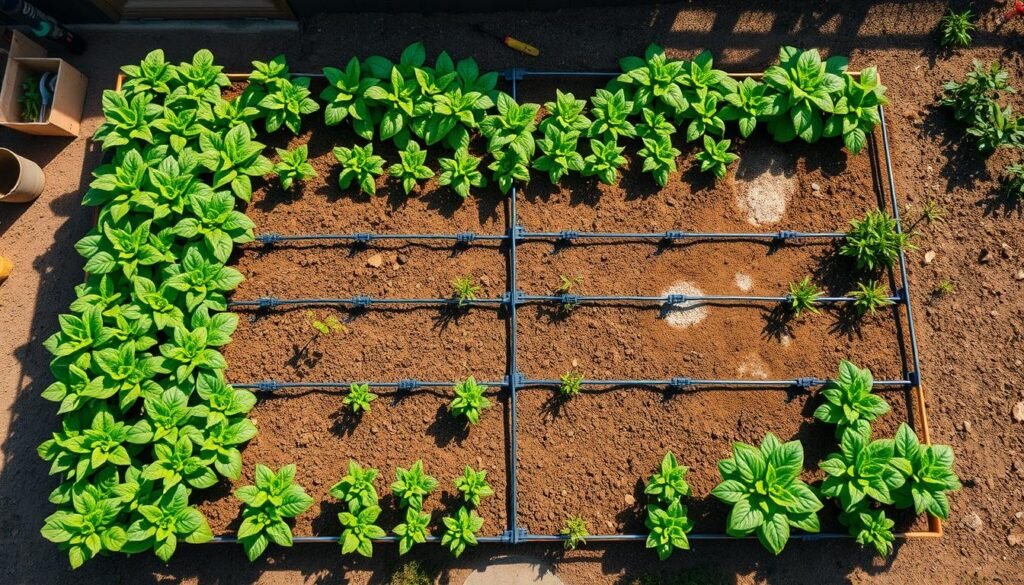 layout spacing garden