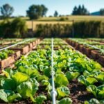 Raised Bed Drip Layout for Greens: One Line Per Bed