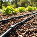 Raised Bed Drip Irrigation Setup with Mulch & Tubing Clips: Full Parts List