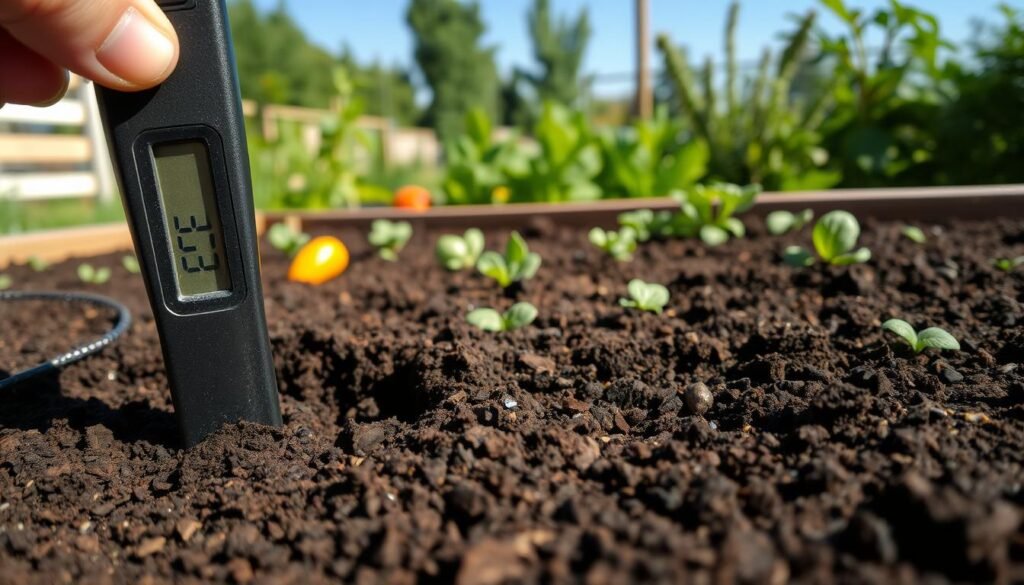 soil moisture test raised bed