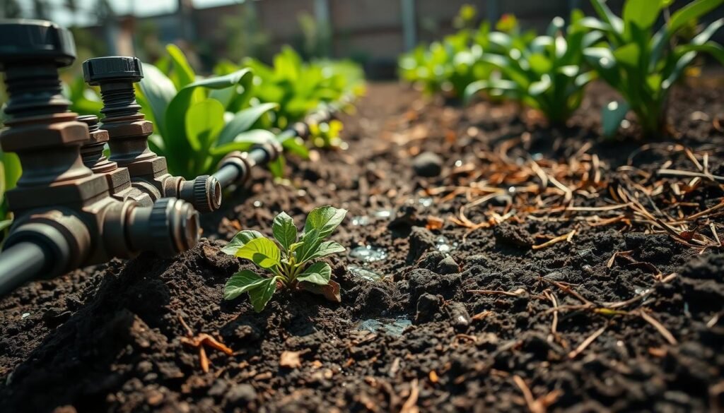 what causes wet soil near manifold, dry at ends [troubleshooting]